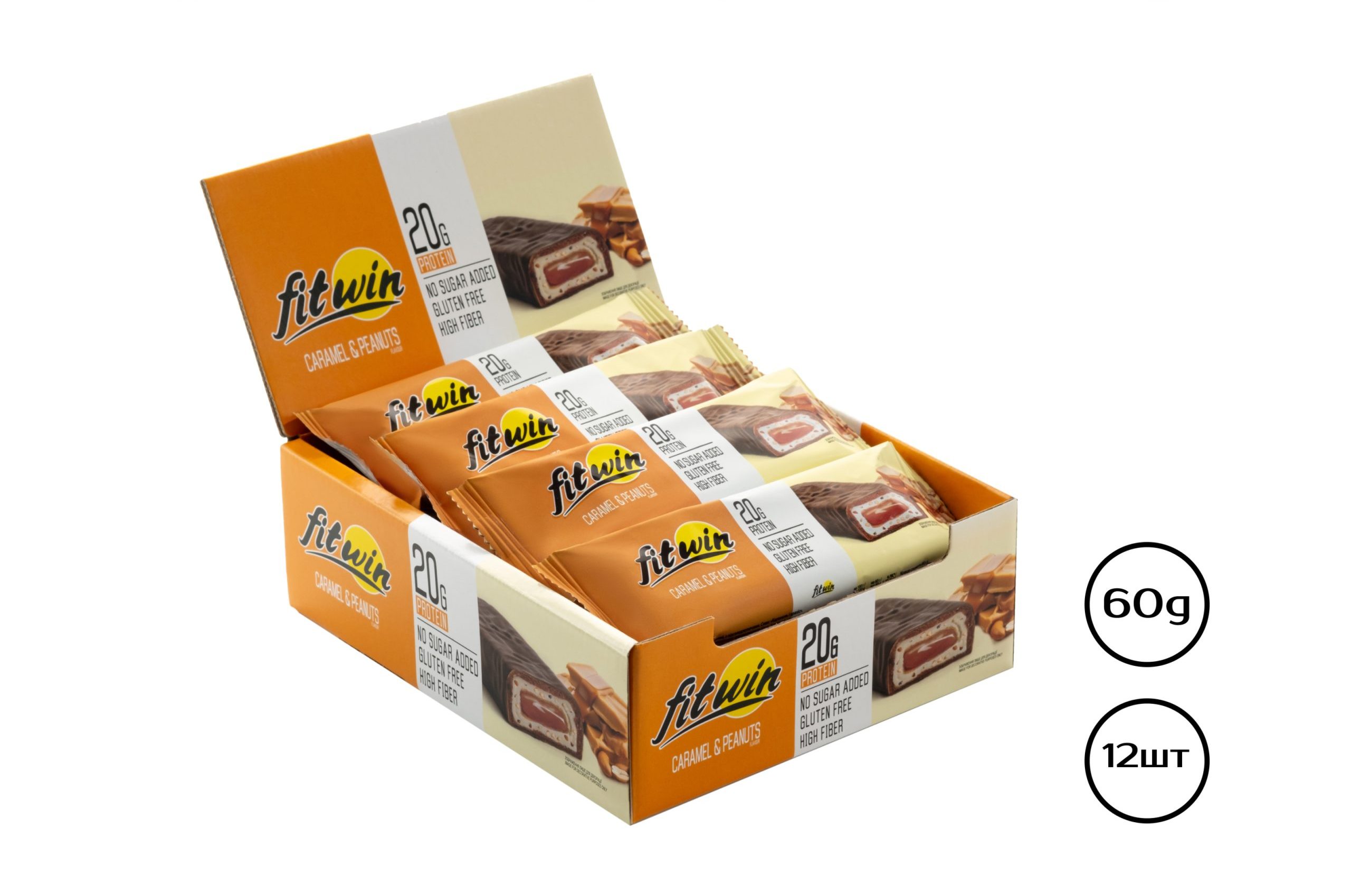 FitWin - 12х60g Caramel Peanuts фото1