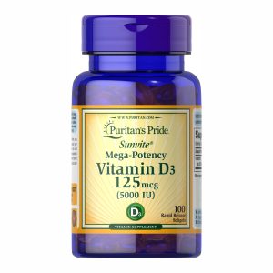 Vitamin D-3 125mcg (5000 IU) Sunvite Mega Potency - 100 tabs фото1