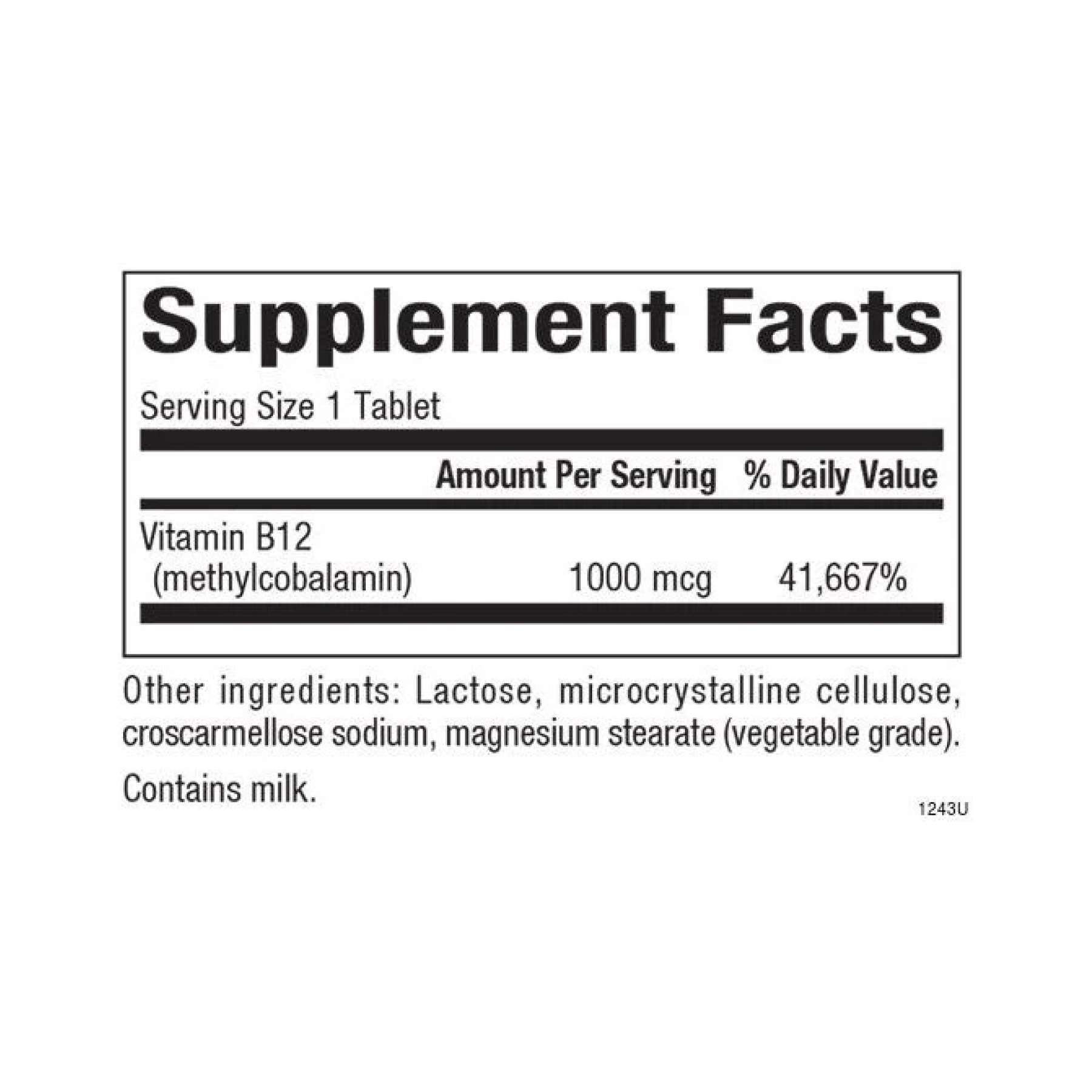 B12 Methylcobalamin 1000 mcg - 90 tabs фото2