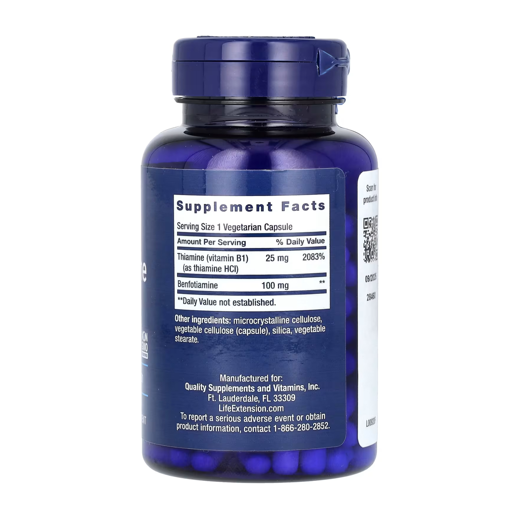 Benfotiamine with Thiamine 100 mg - 120 vcaps фото2