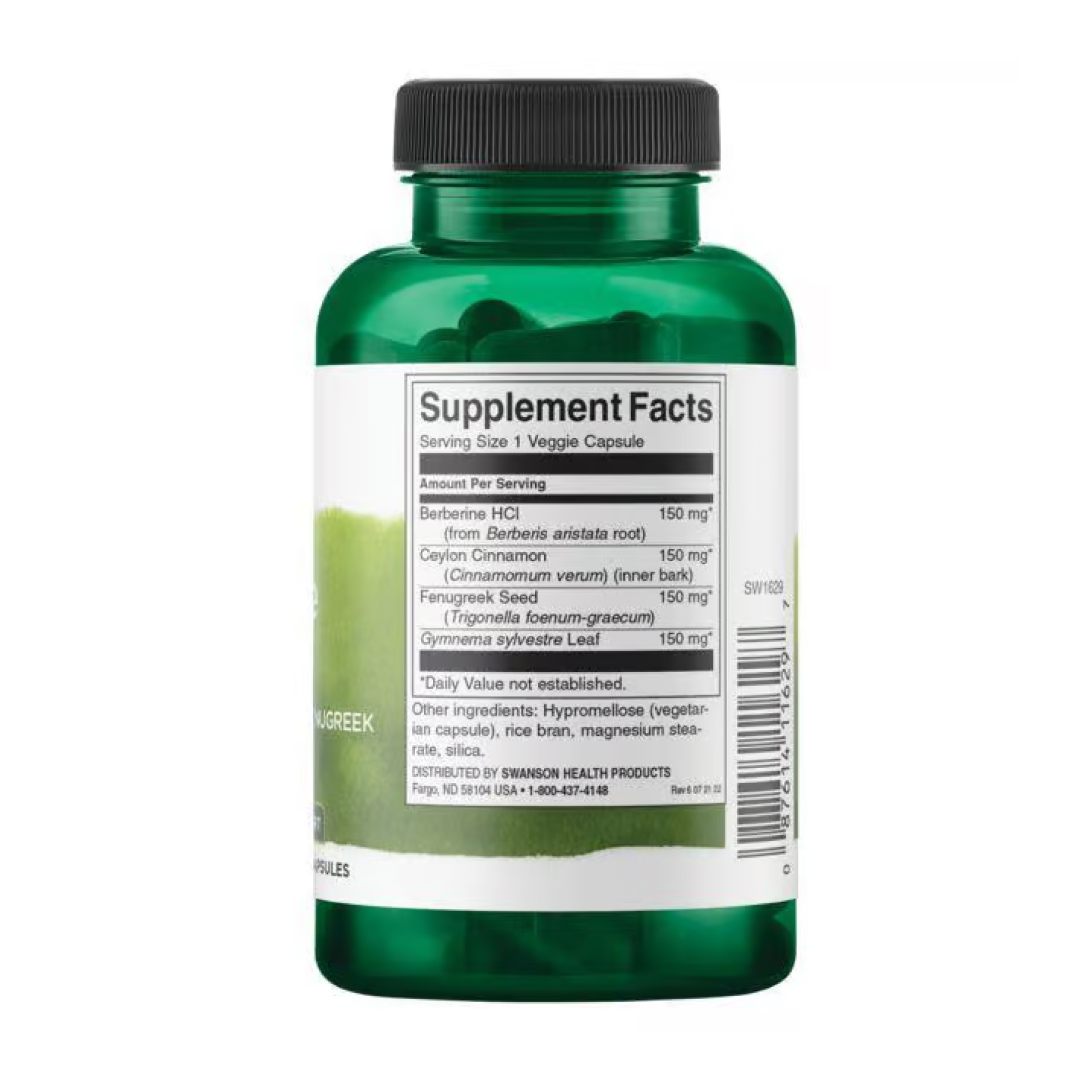 Berberine Complex with Cinnamon Gymnema & Fenugreek - 90 vcaps фото2