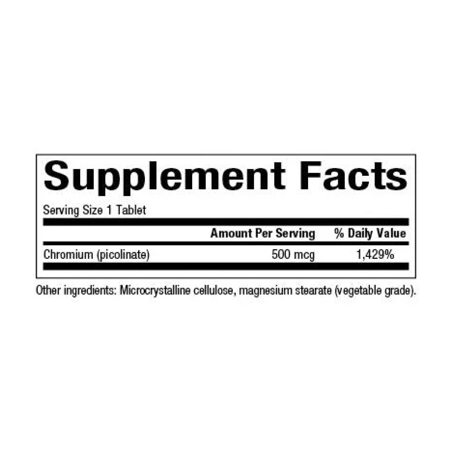 Chromium Picolinate 500mcg - 90 tabs фото2