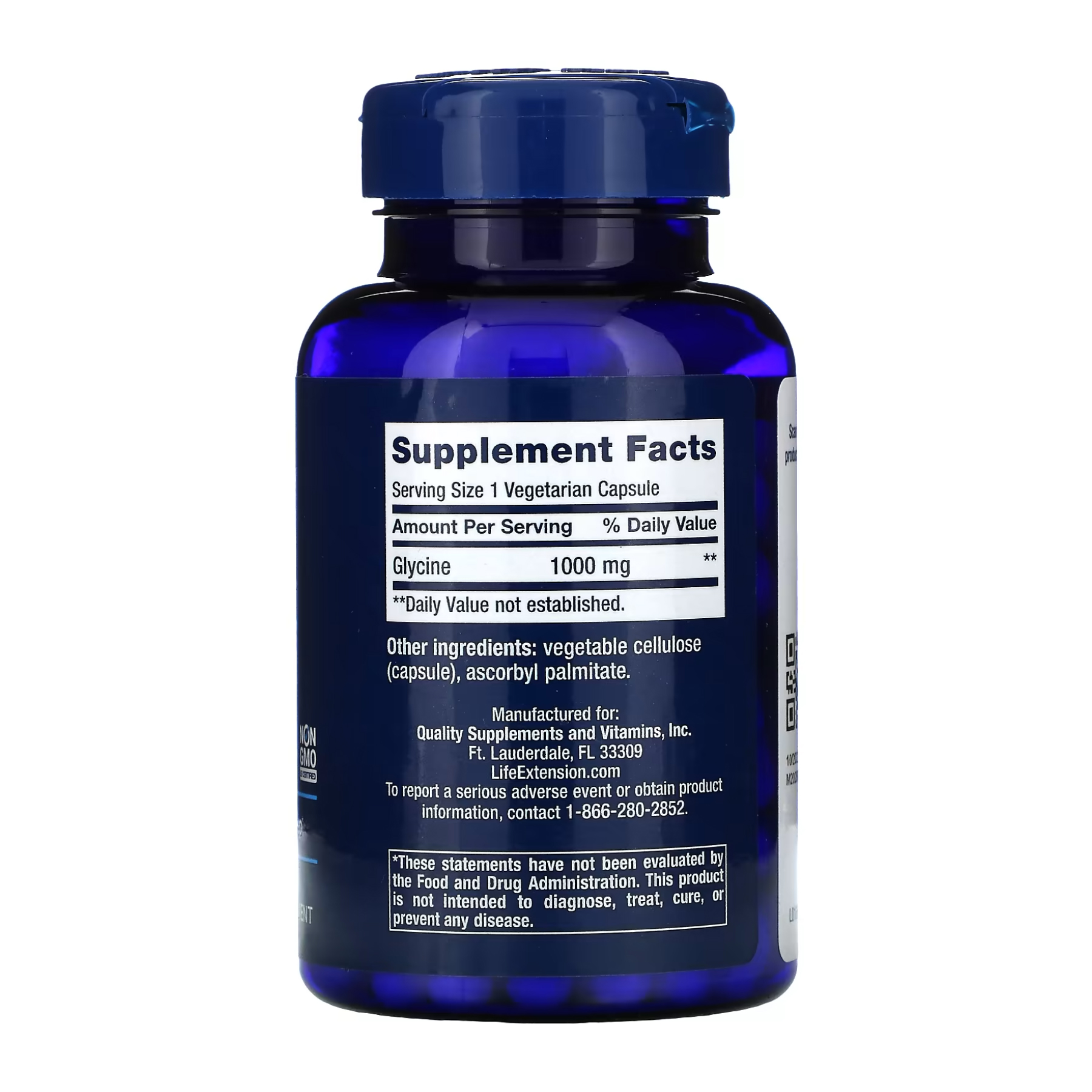 Glycine 1000 mg - 100 vcaps фото2