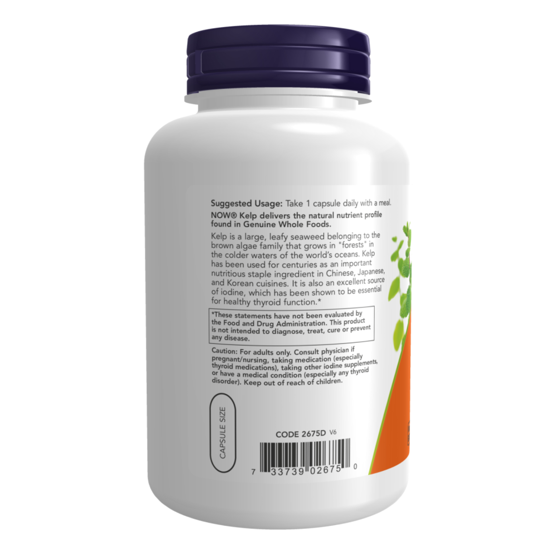 Kelp 325mcg Of Natural Lodine - 250 vcaps фото3