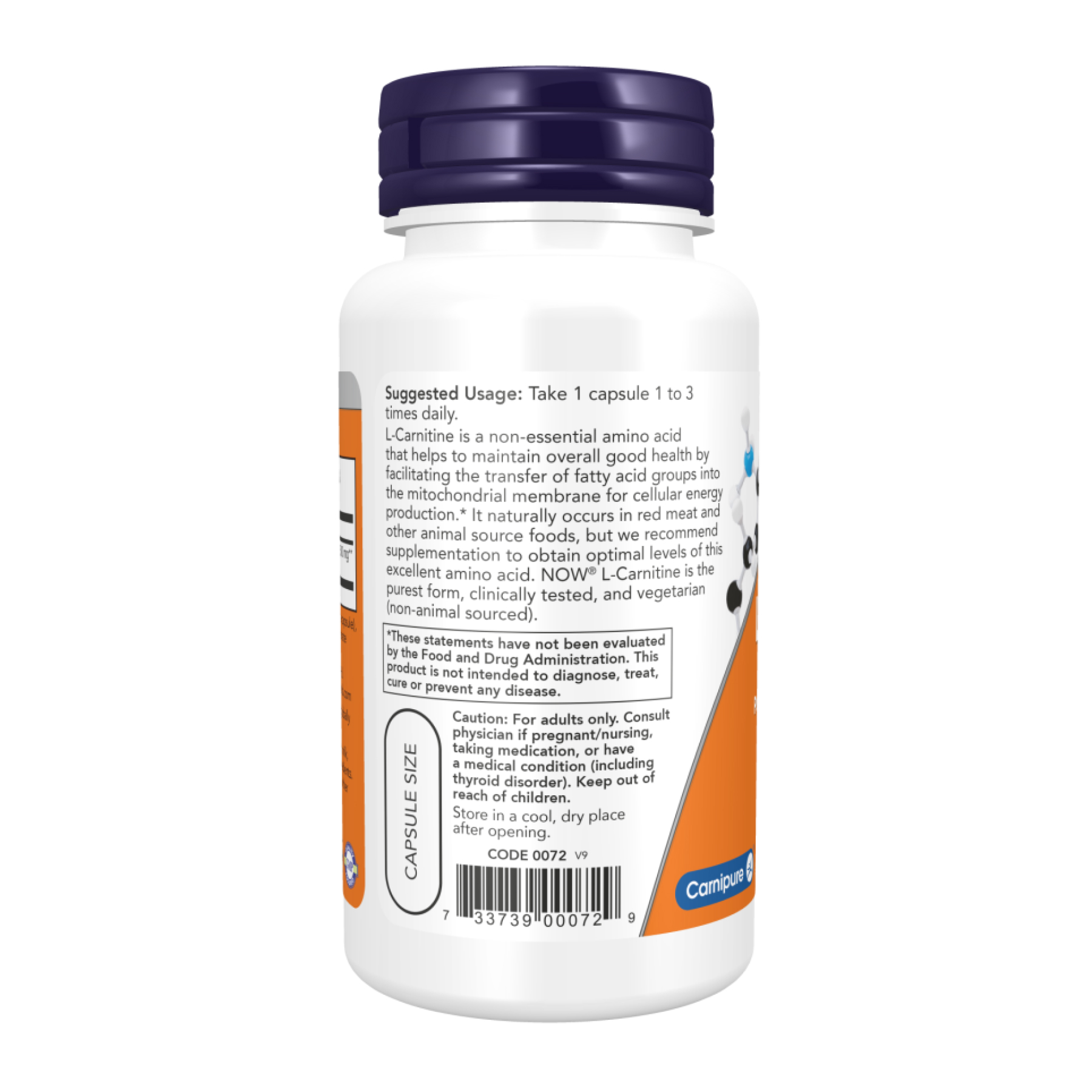 L-Carnitine 500mg - 60 vcaps фото3