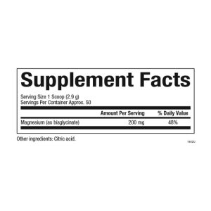 Magnesium Bisglycinate 200mg - 145g Pure фото2