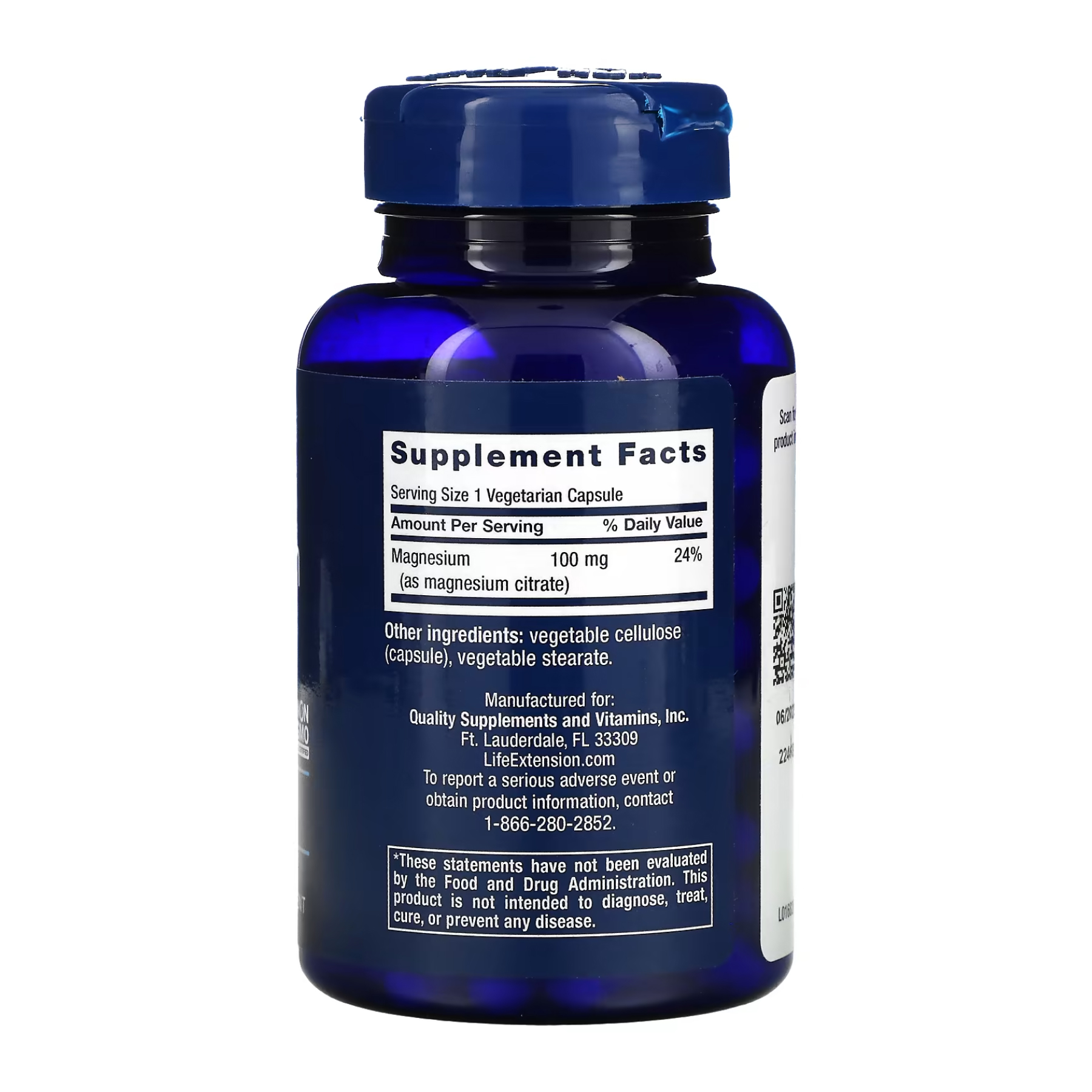 Magnesium (Citrate) 100 mg - 100 vcaps фото2