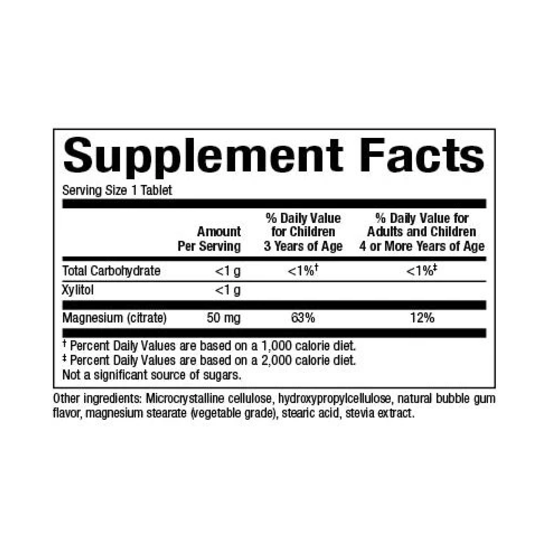 Magnesium Citrate 50mg - 60 tabs Bubble Gum фото2