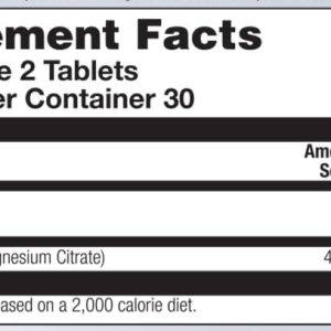 Magnesium Citrate 400mg - 60 tabs фото2