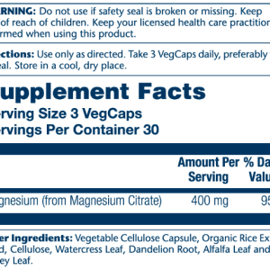 Magnesium Citrate 400mg - 90 vcaps фото2