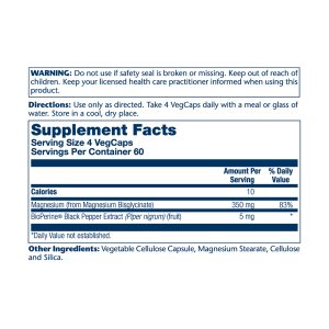 Magnesium Glycinate 350mg - 120 vcaps фото2