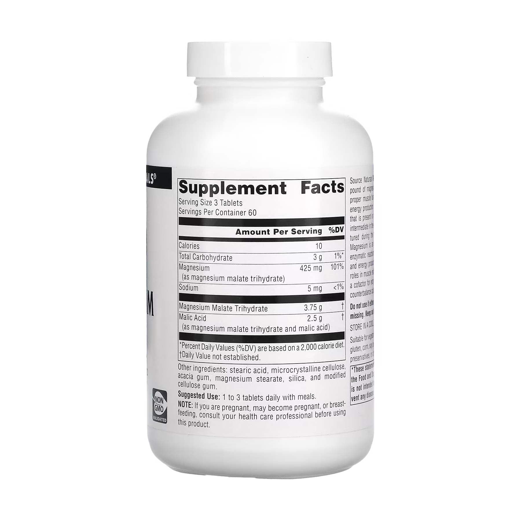Magnesium Malate 1250mg - 90 tabs фото2