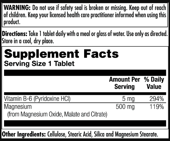 Magnesium Sustained Release Triple Source 500mg - 100 tabs фото2