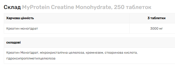 Creatine Monohydrate - 250 tabs фото2