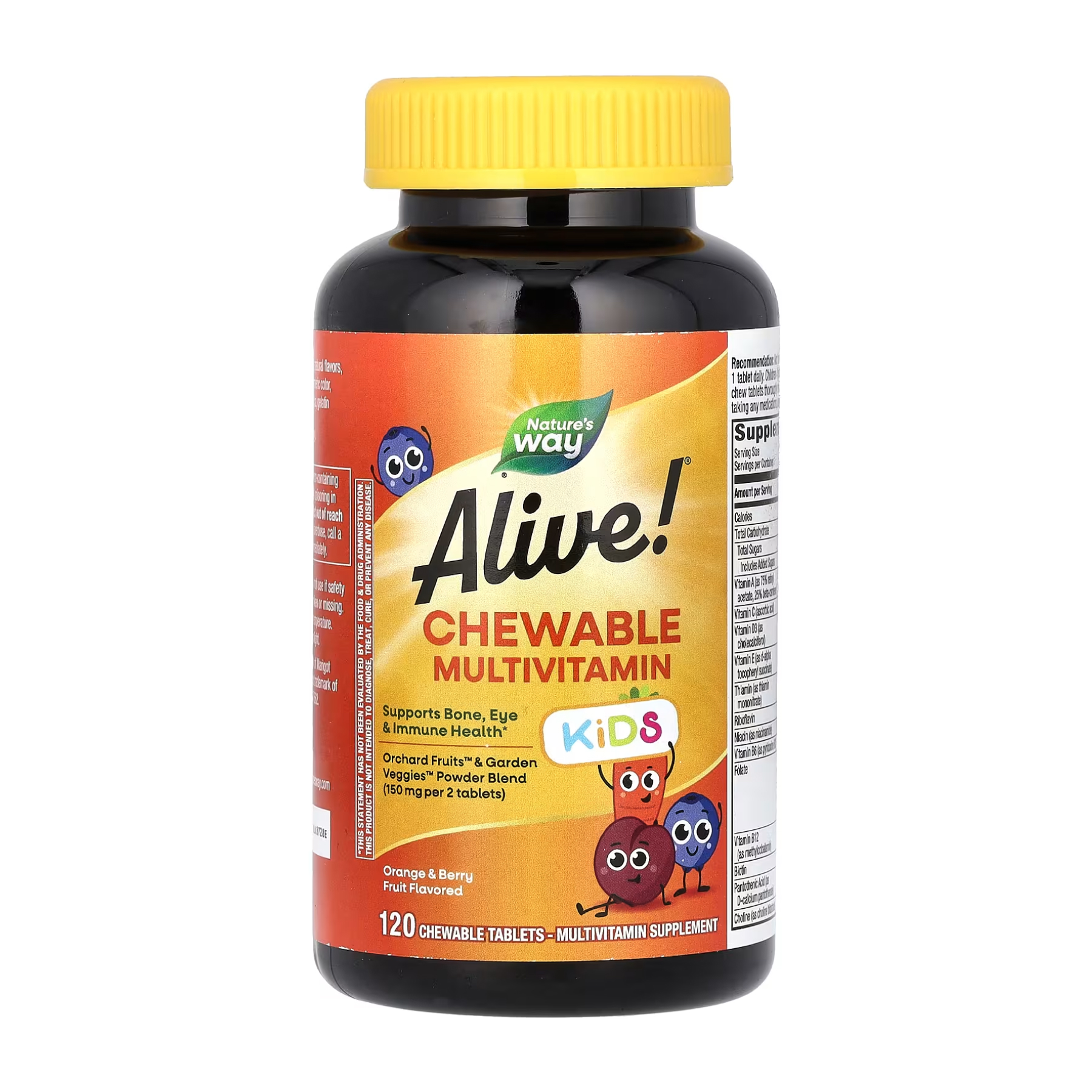 Alive! Children's Chewable Multivitamin - 120 tabs Orange and Berry фото2