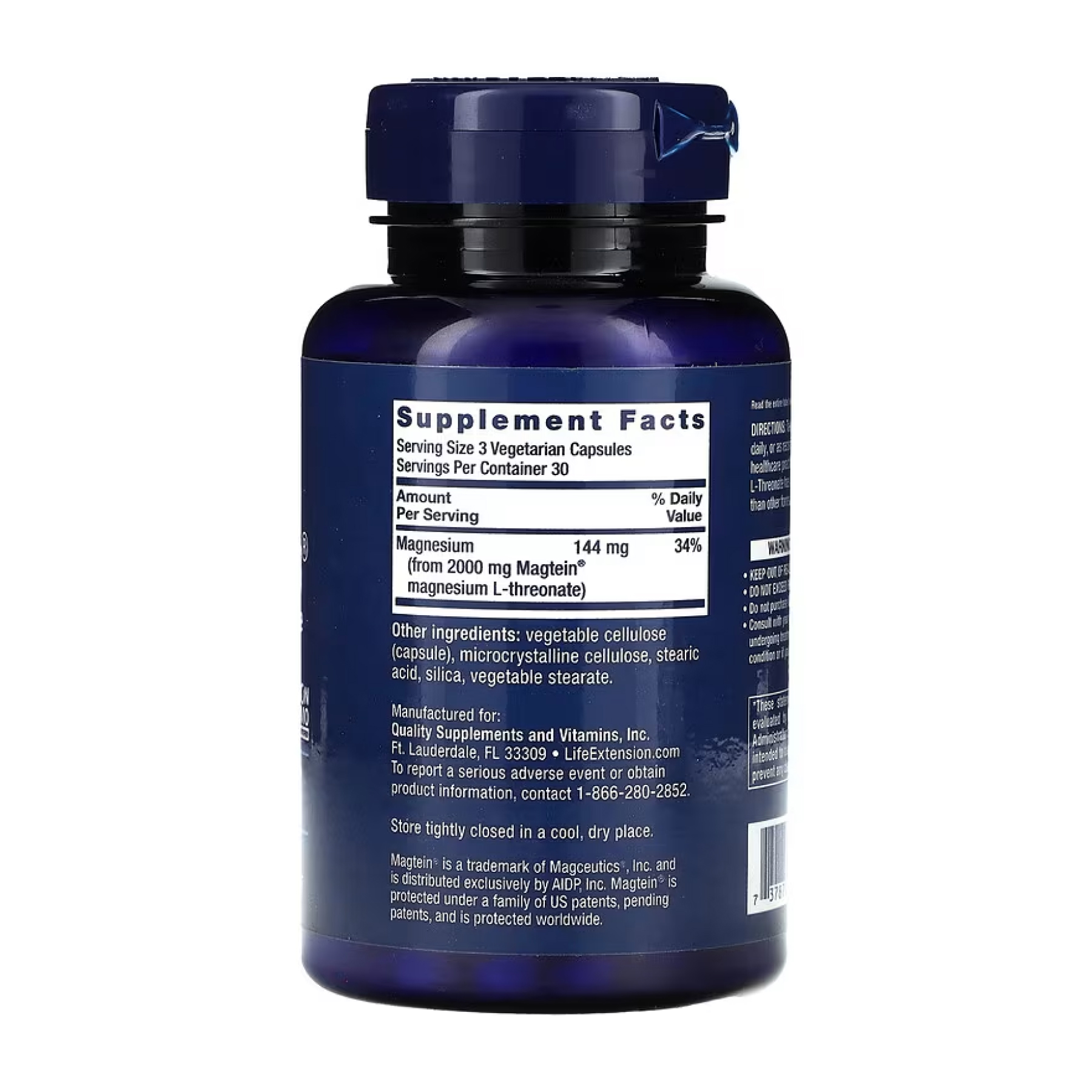 Neuro-Mag® Magnesium L-Threonate - 90 vcaps фото2