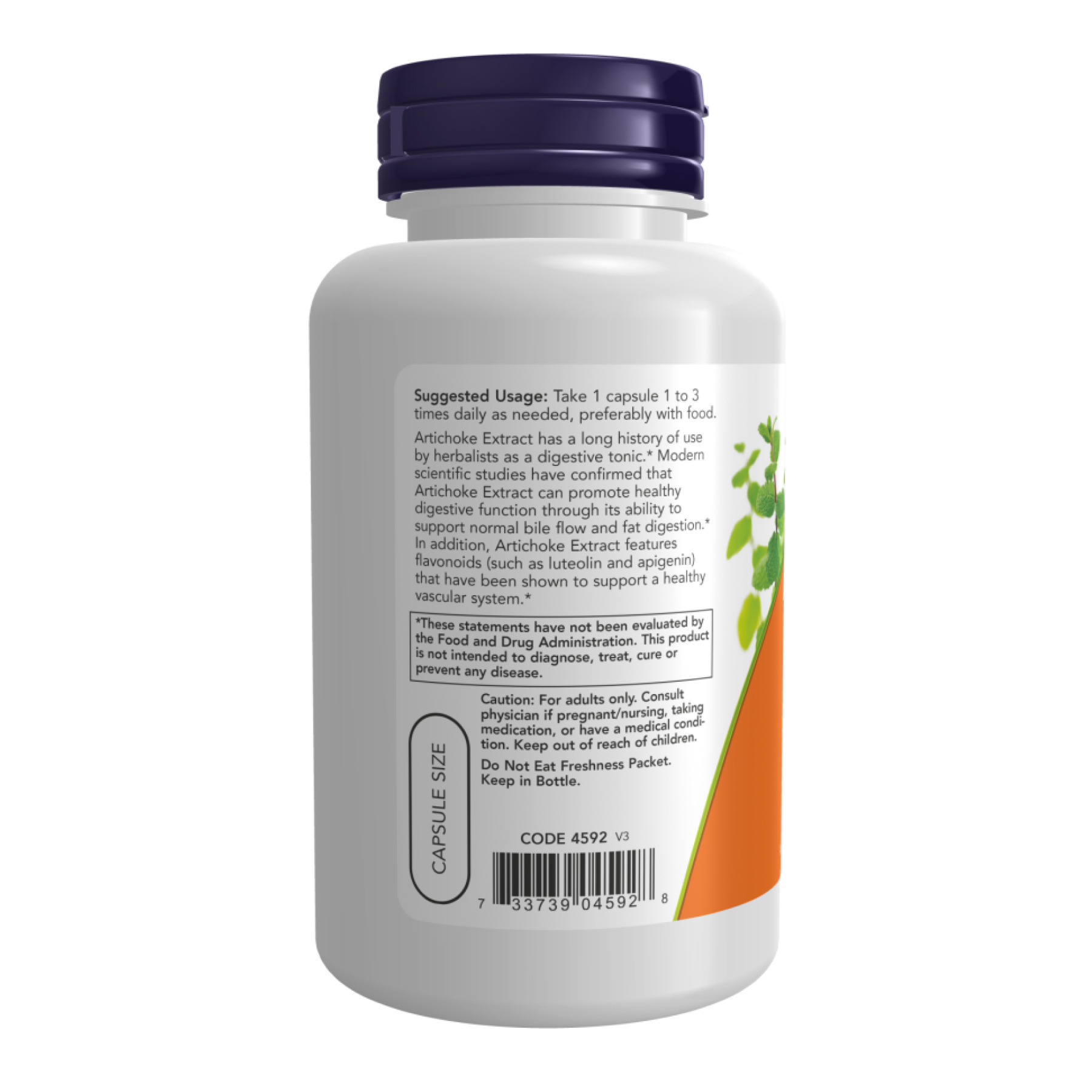 Artichoke Extract 450mg - 90 vcaps фото3