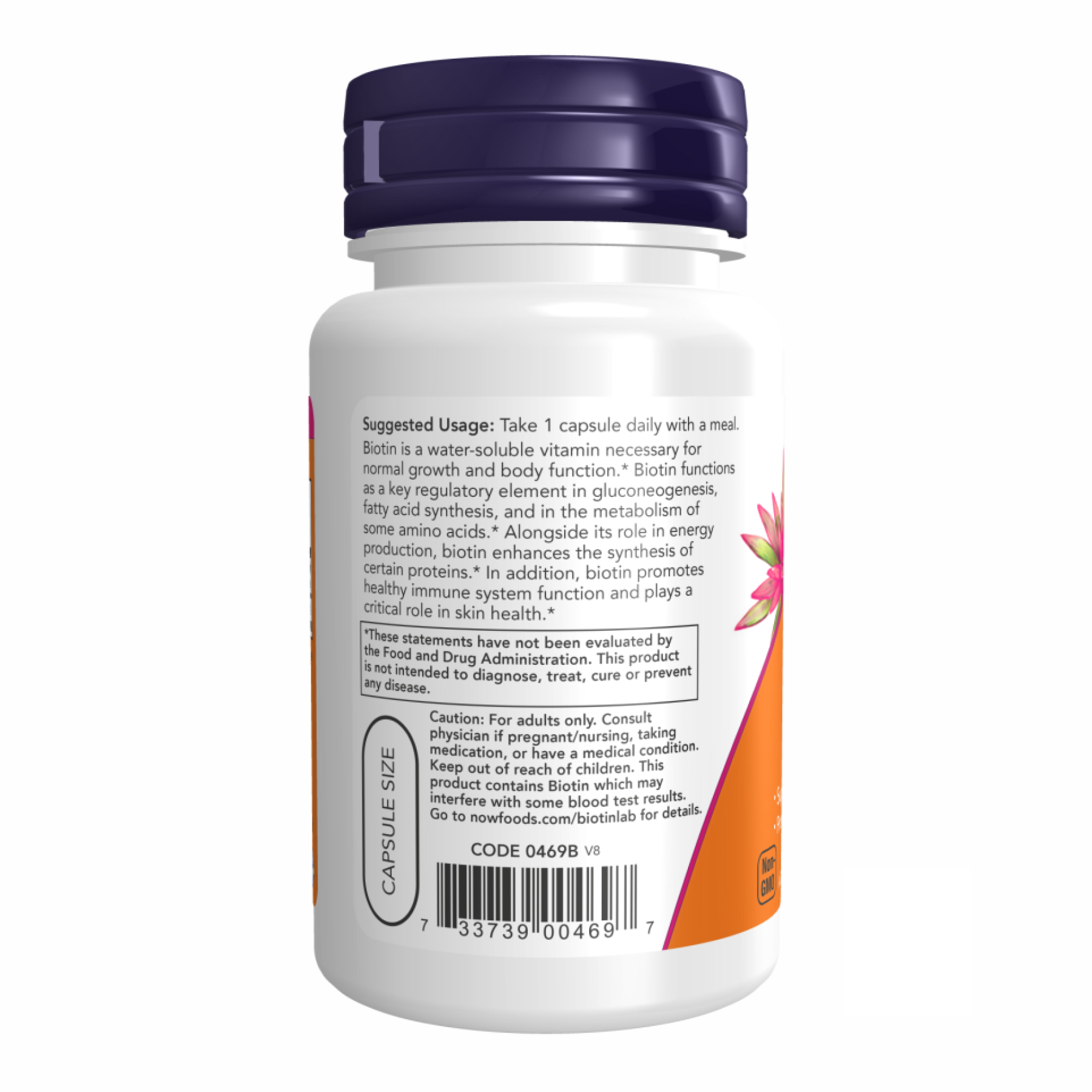 BIOTIN 1000mcg - 100 vcaps фото3