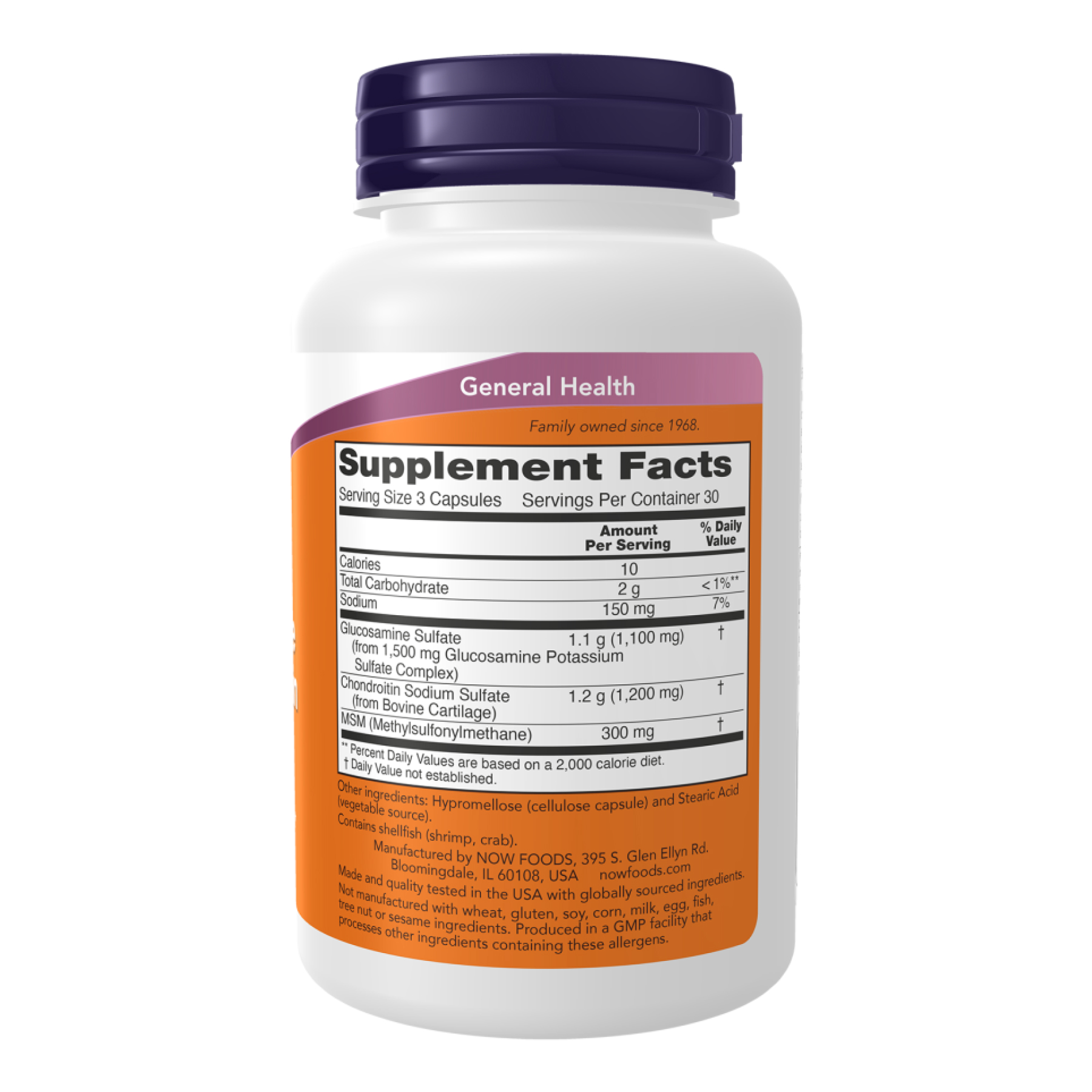 Glucosamine & Chondroitin with MSM - 90 vcaps фото2