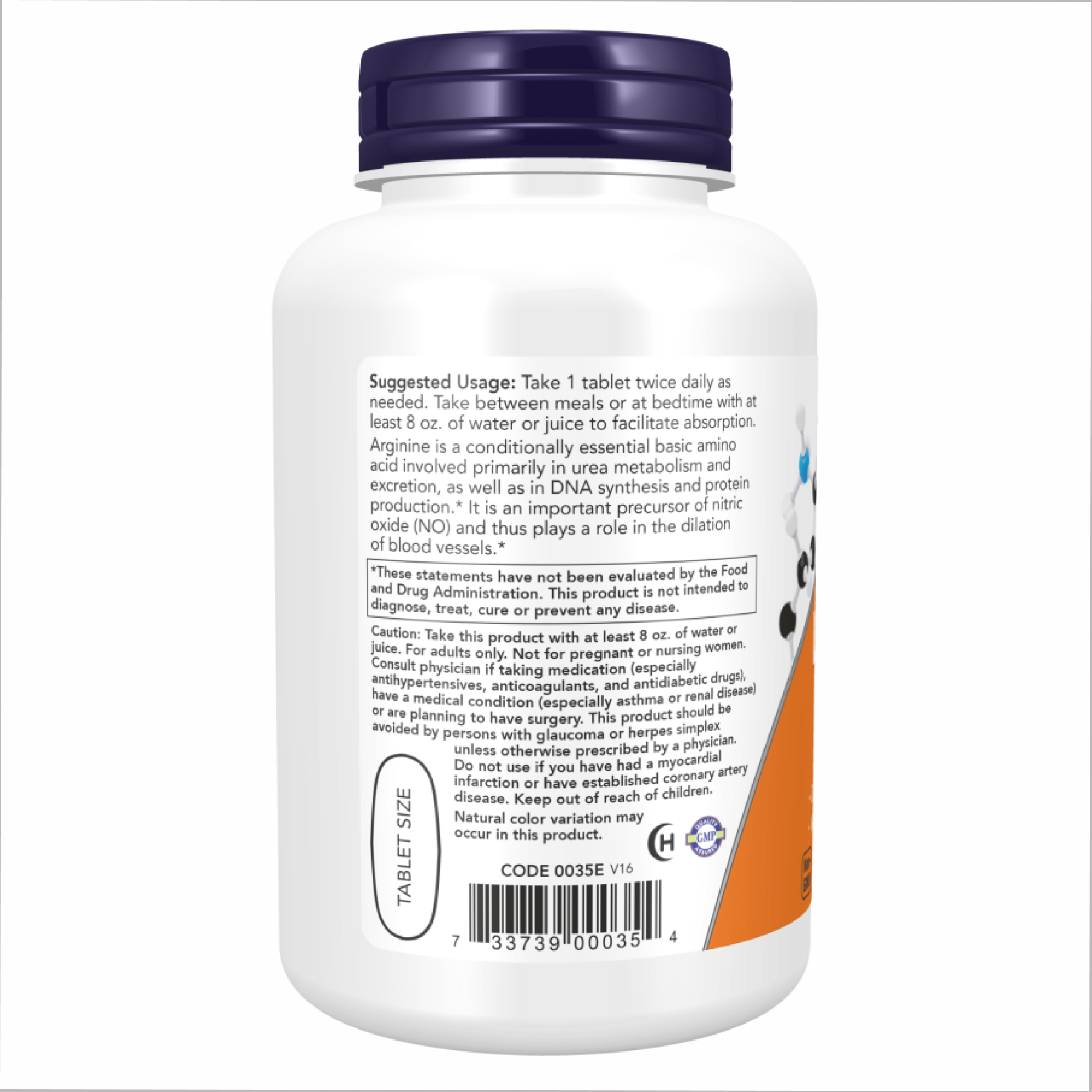L-Arginine 1000mg - 120 tabs фото3