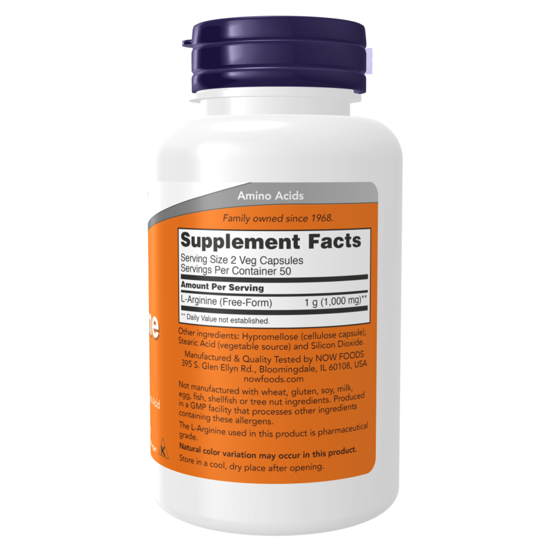 L-Arginine 500mg - 100caps фото2