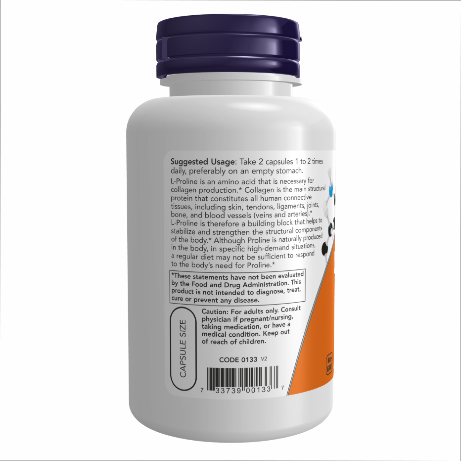 L-Proline 500mg - 120 vcaps фото3