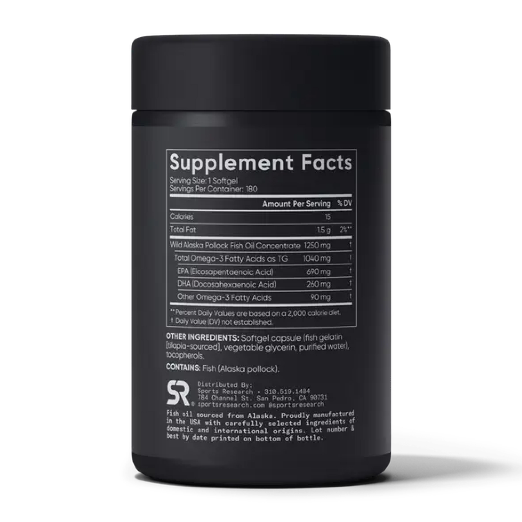Omega-3 Fish Oil Alaska 1250mg - 180 softgels фото2