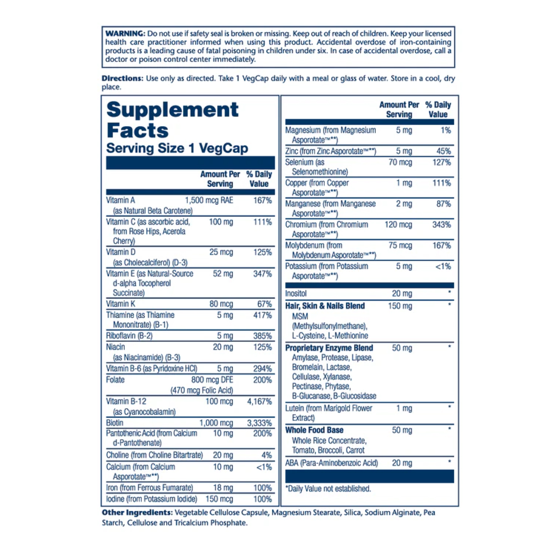 Once Daily Woman Multi-Vitamin - 90 vcaps фото2