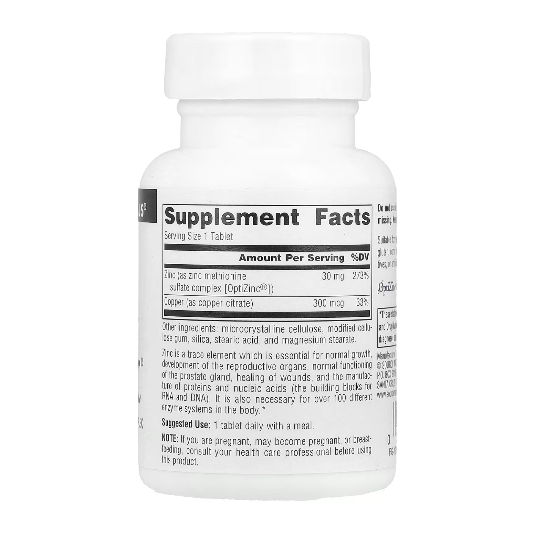 OptiZinc® - 60 tabs фото2