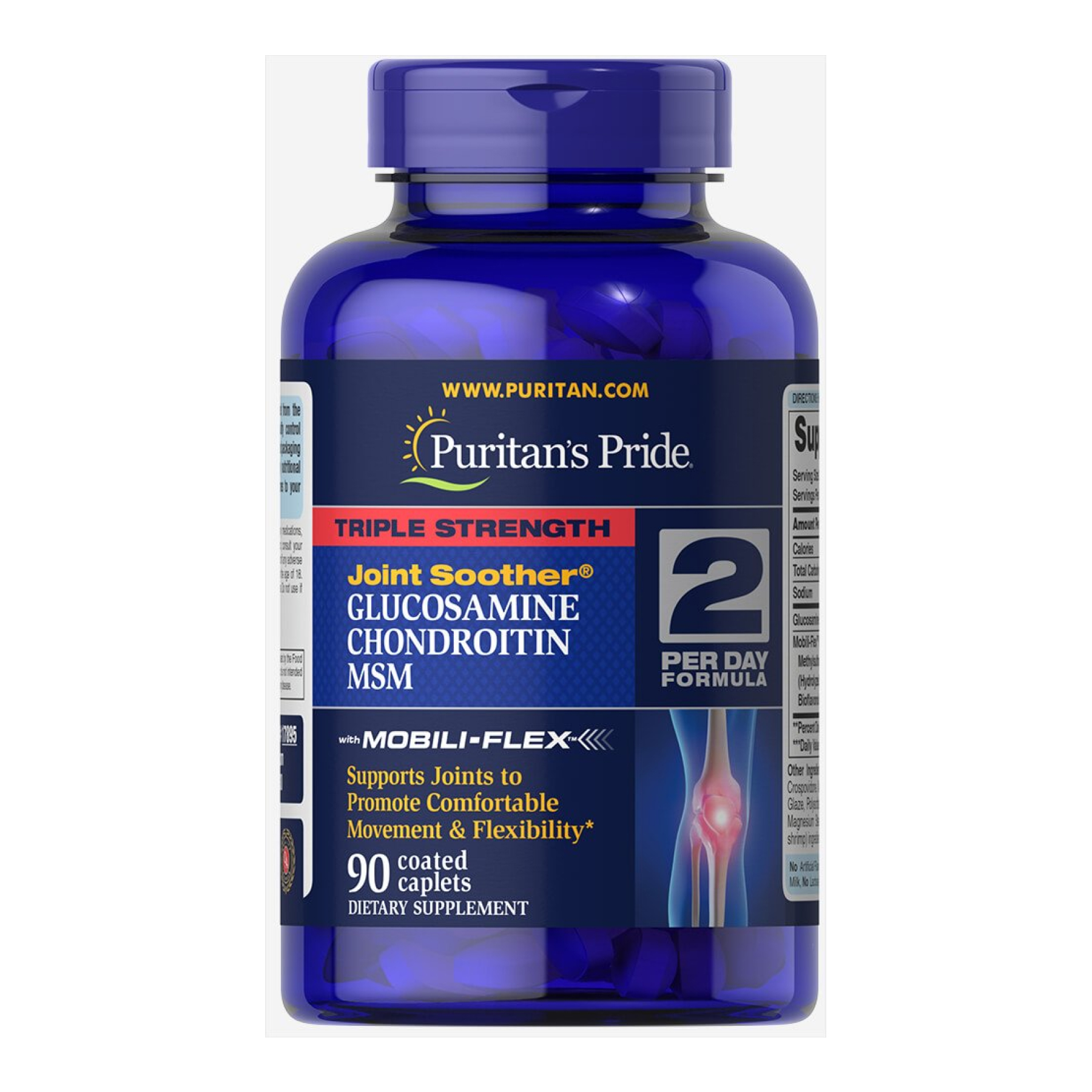 Glucosamine Chondroitin MSM Triple Strength - 90 caplets фото1