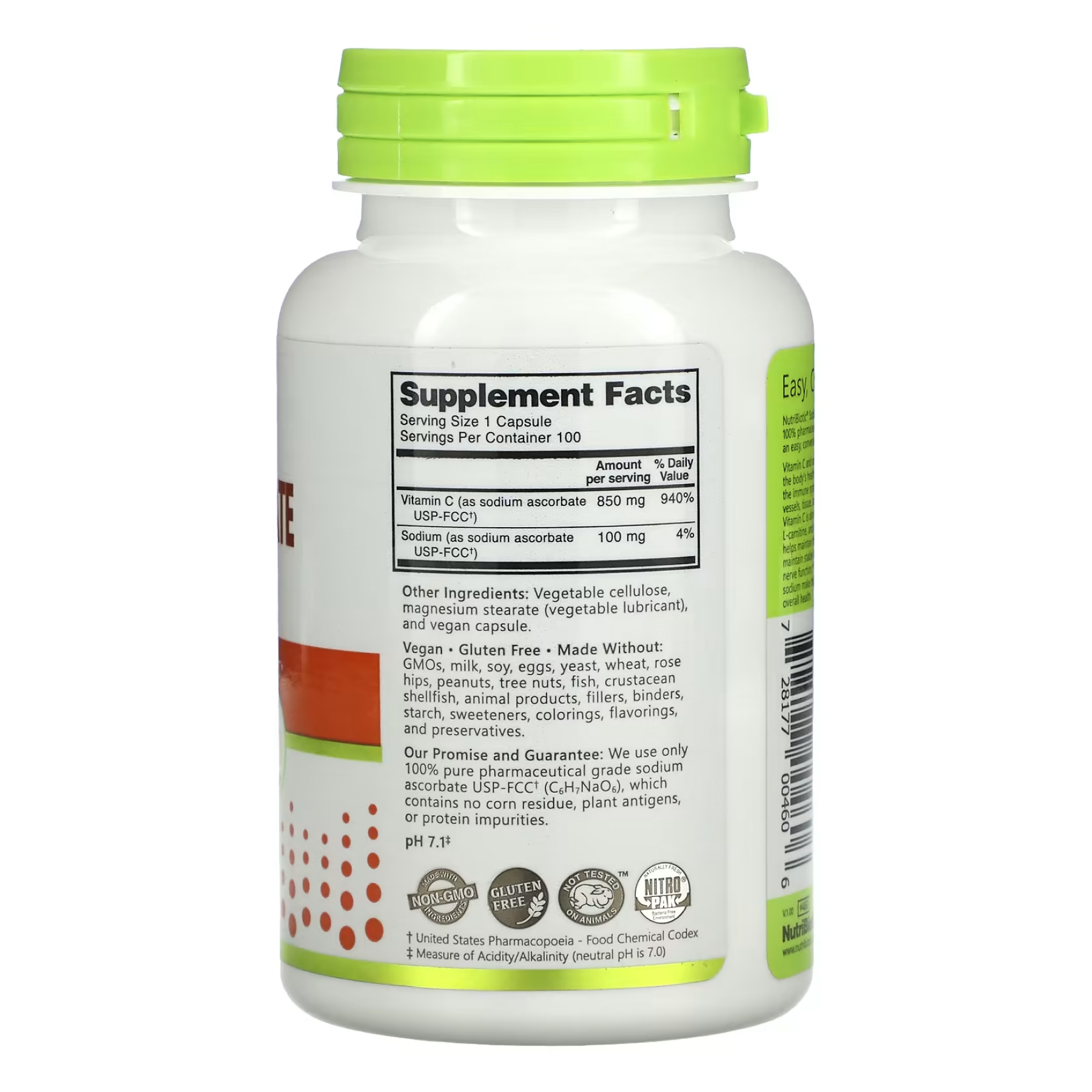 Sodium Ascorbate - 100 caps фото2