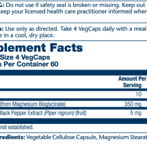 Magnesium Glycinate 350mg - 240 vcaps фото2