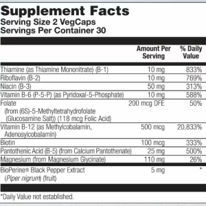 Stress B Magnesium Glycinate - 60 vcaps фото2