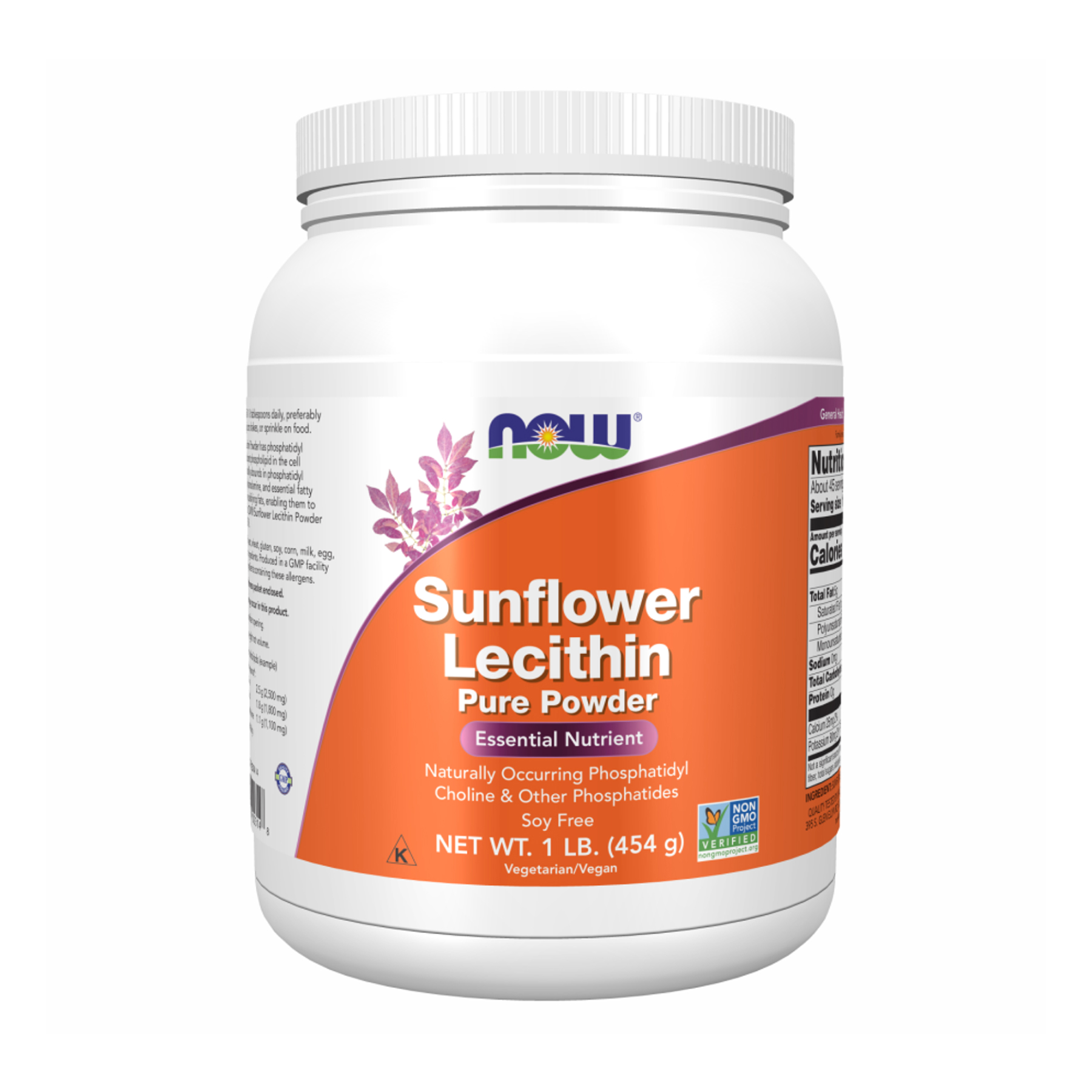 Sunflower Lecithin Pure Powder 1lb - 454g фото1