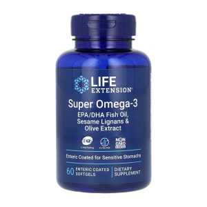 Super Omega-3 EPA/DHA Fish Oil Sesame Lignans & Olive Extract Enteric Coated - 60 softgels фото1