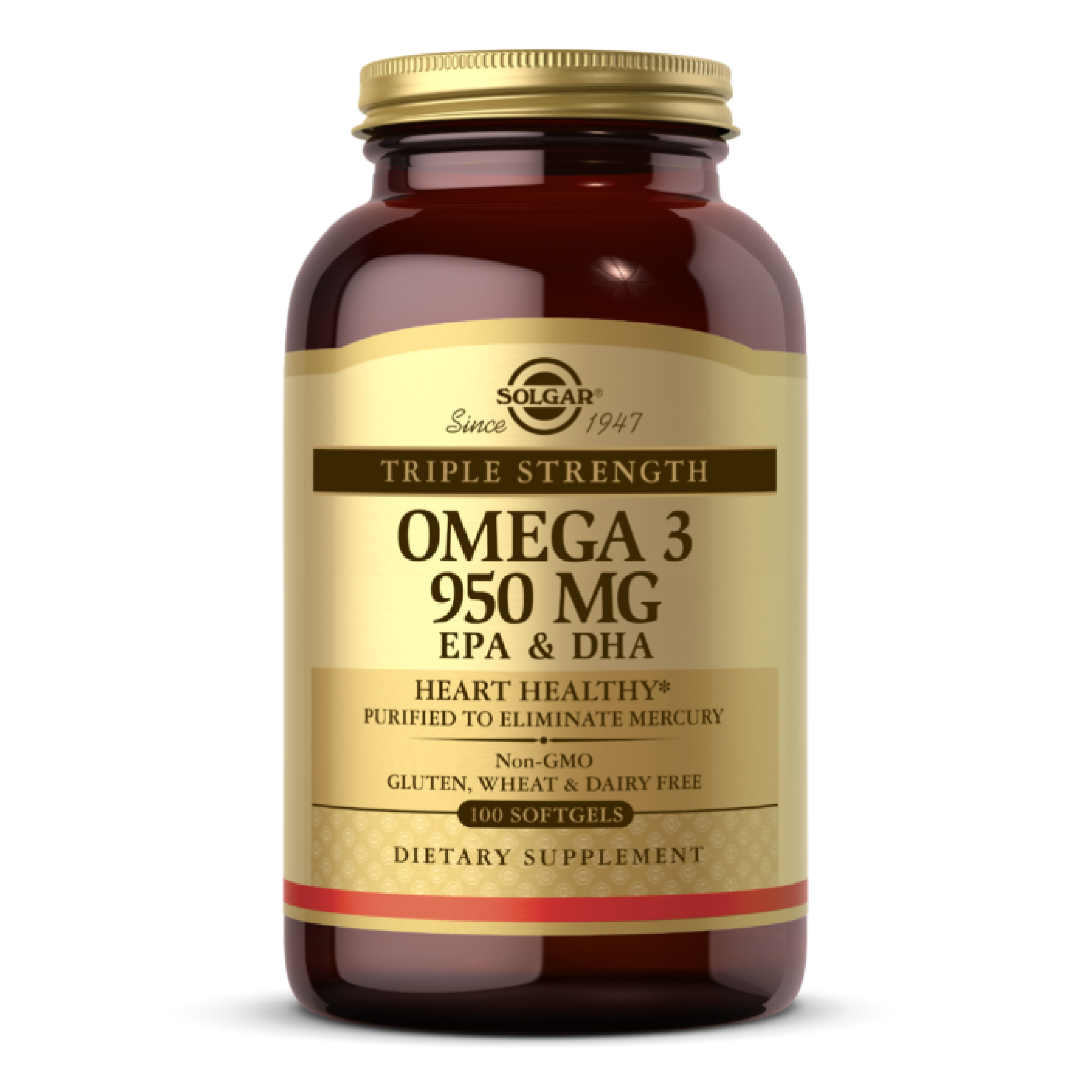 Triple Strength Omega-3 950mg - 100 softgels фото1