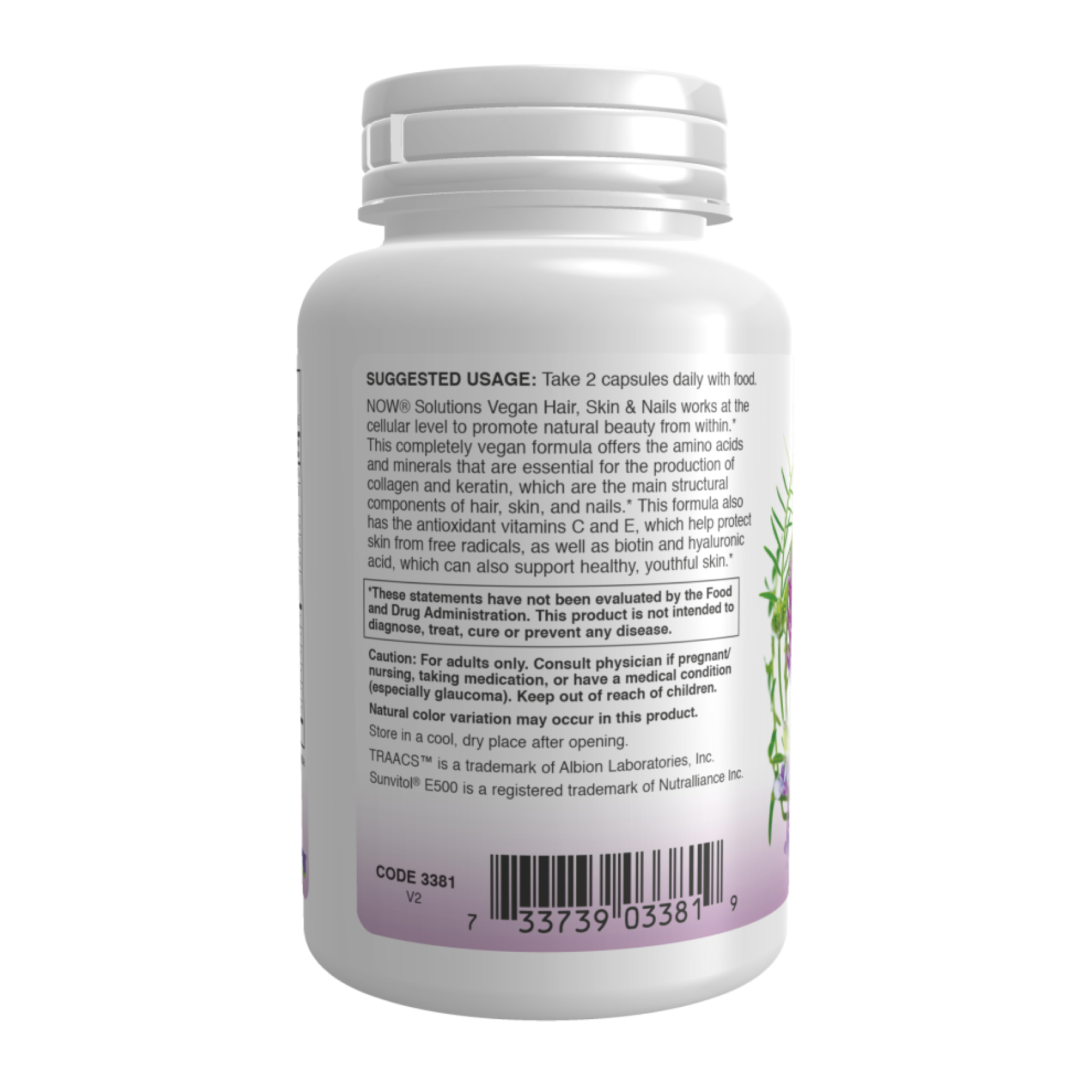 Vegan Hair, Skin & Nails - 90 vcaps фото3