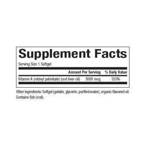 Vitamin A 3000mcg 10000IU - 180 softgels фото2