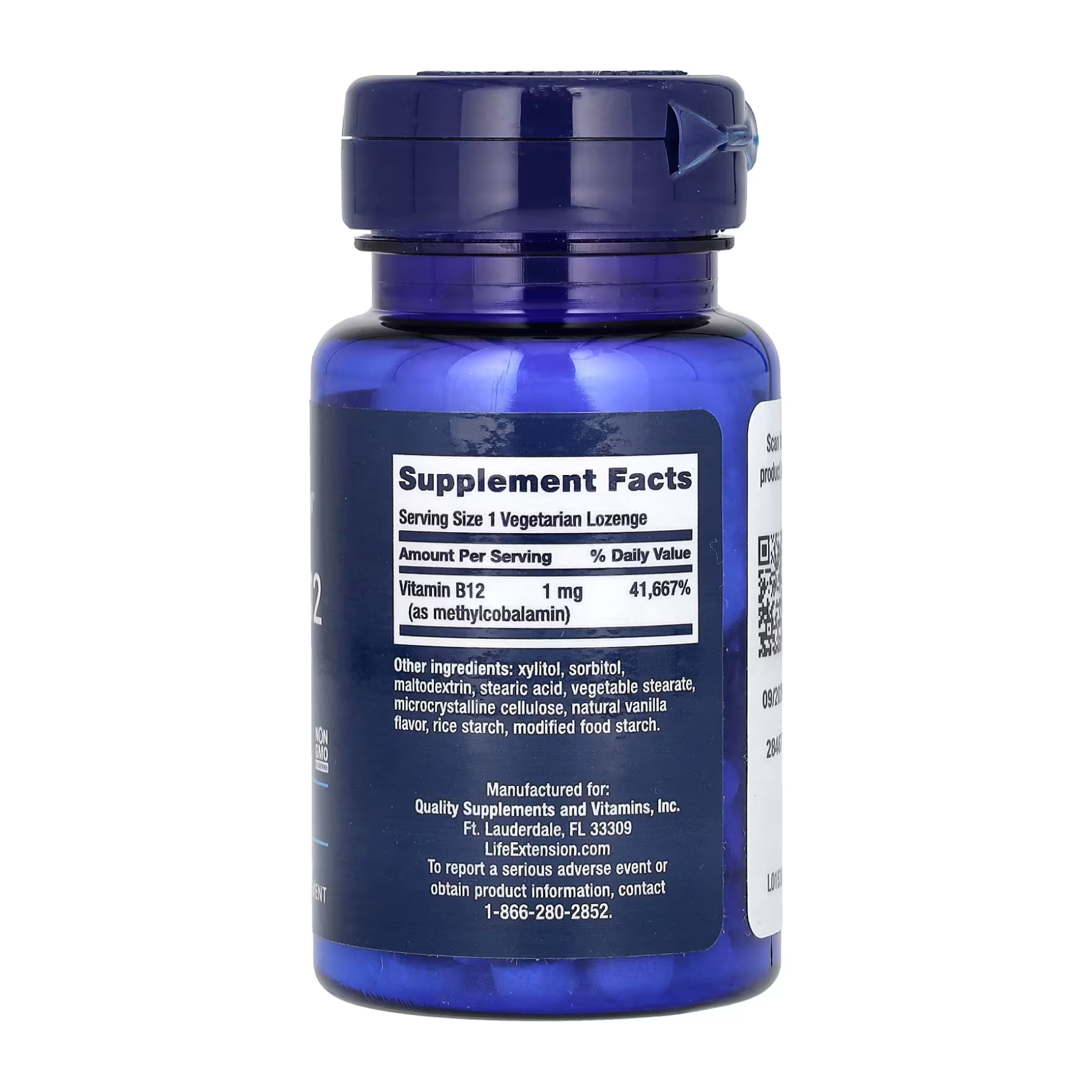 Vitamin B12 Methylcobalamin 1 mg - 60 vcaps фото2