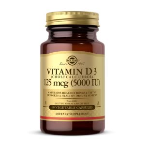 Vitamin D3 (Cholecalciferol) 125 mcg (5,000 IU) - 60 vcaps фото1