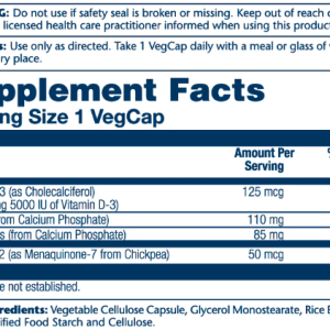 Vitamin D-3 & K-2 - 60 vcaps фото2