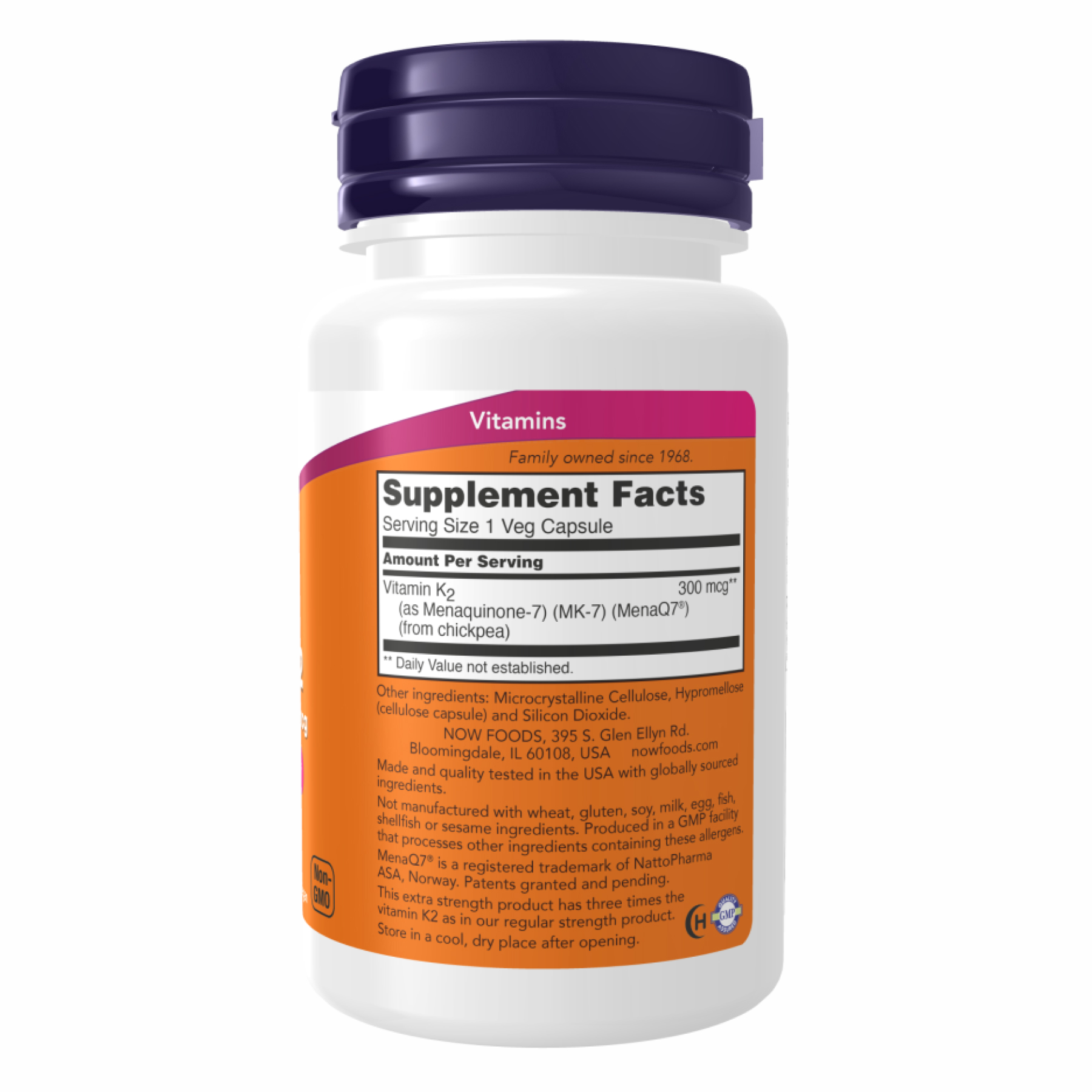 Vitamin K2 (MK-7) 300mcg - 60 vcaps фото2