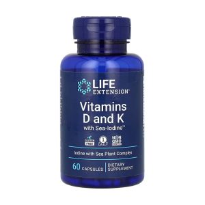 Vitamins D and K with Sea-Iodine™ - 60 caps фото1