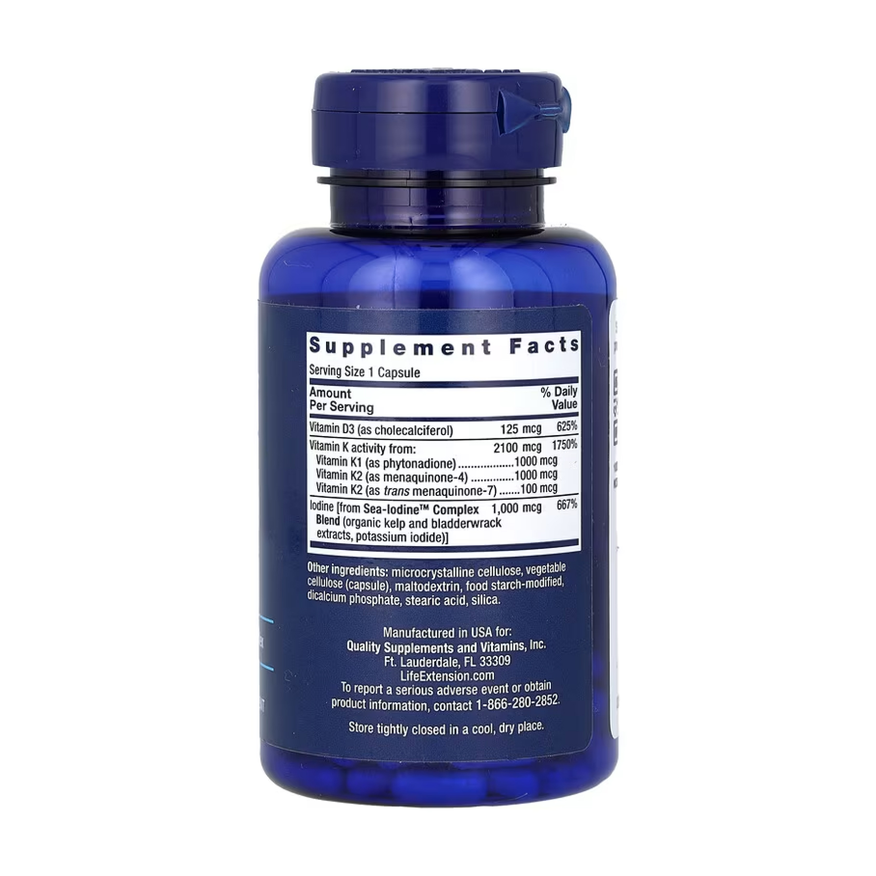 Vitamins D and K with Sea-Iodine™ - 60 caps фото2