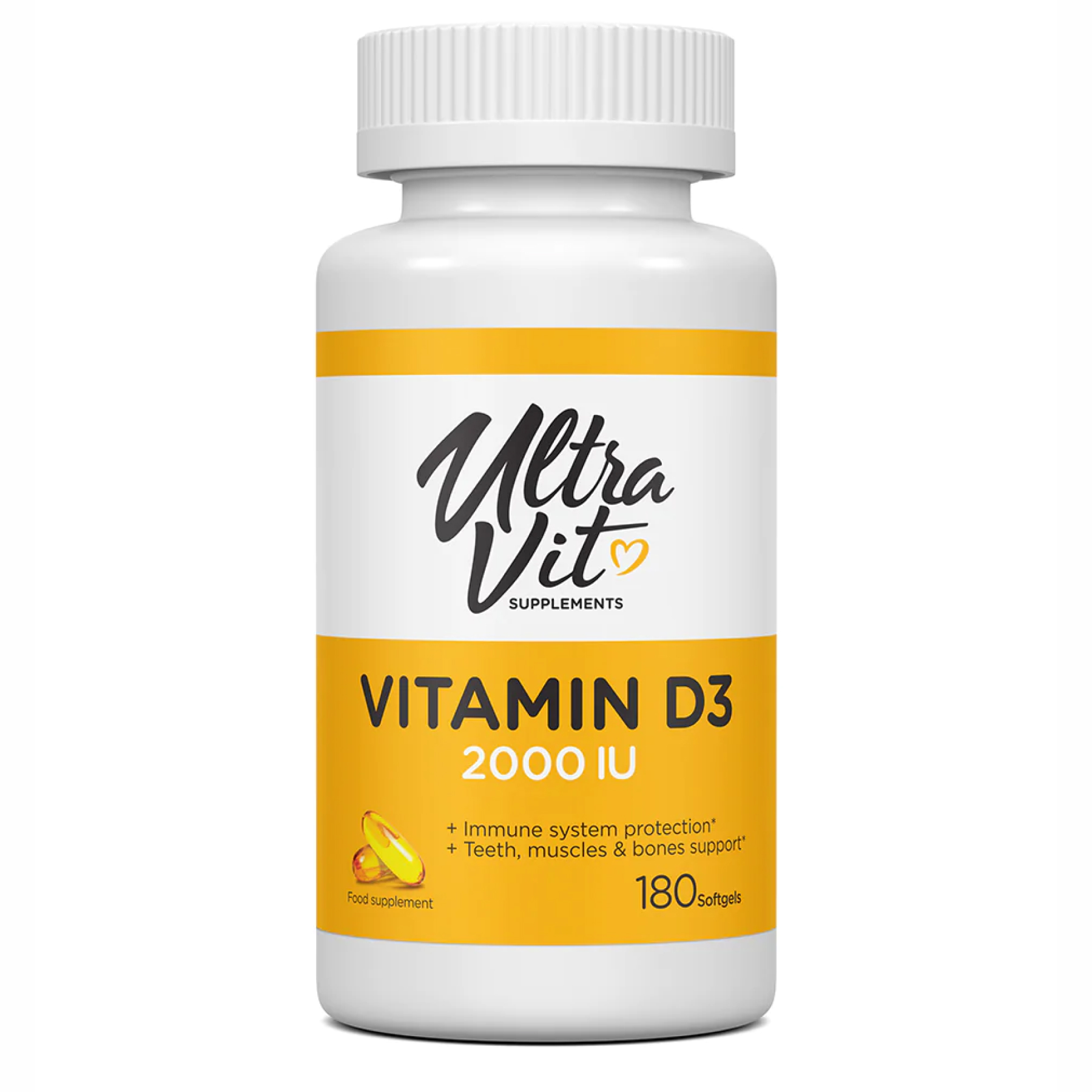 Vitamin D3 2000 IU - 180 softgels фото1