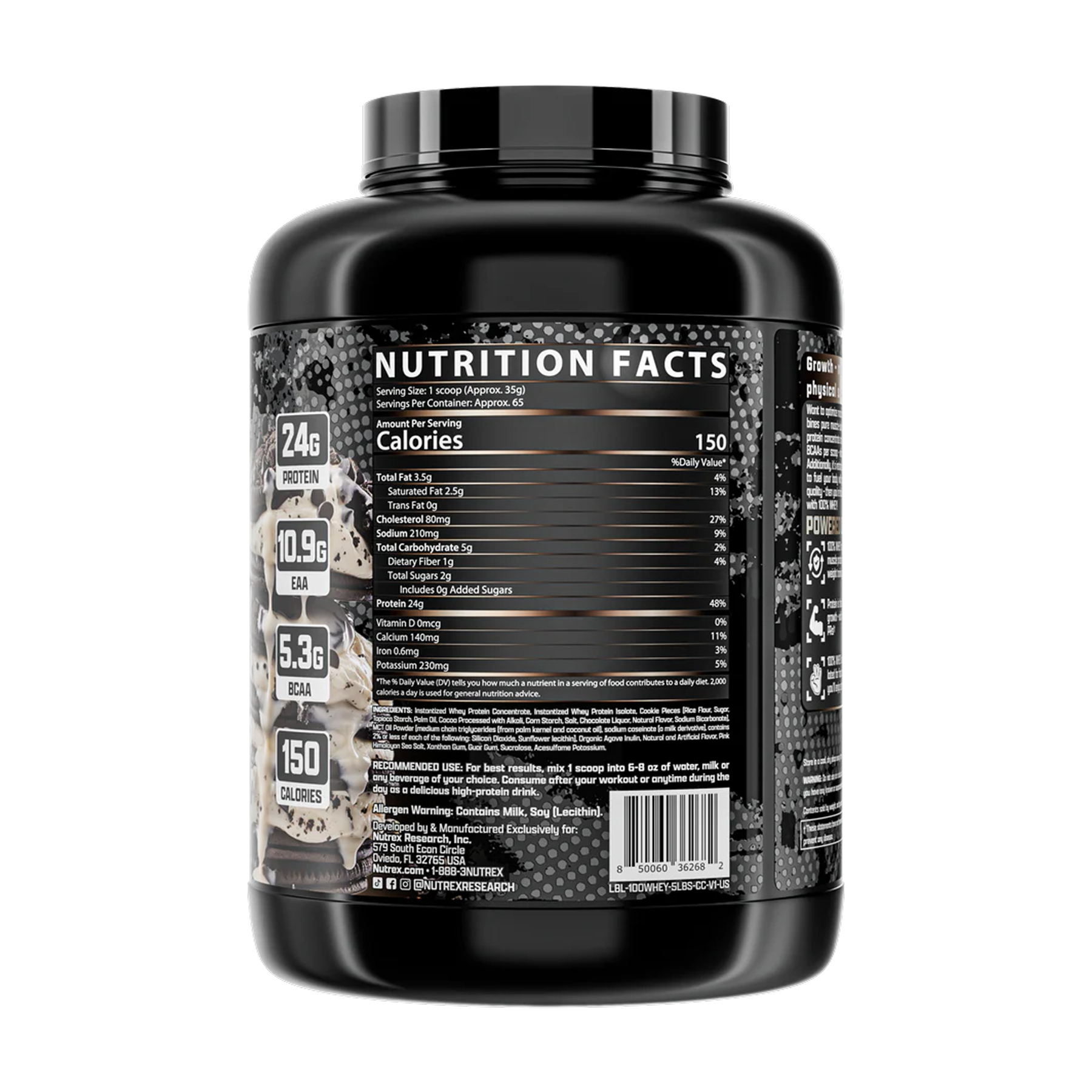 100% Whey - 2275g Cookies Cream фото2