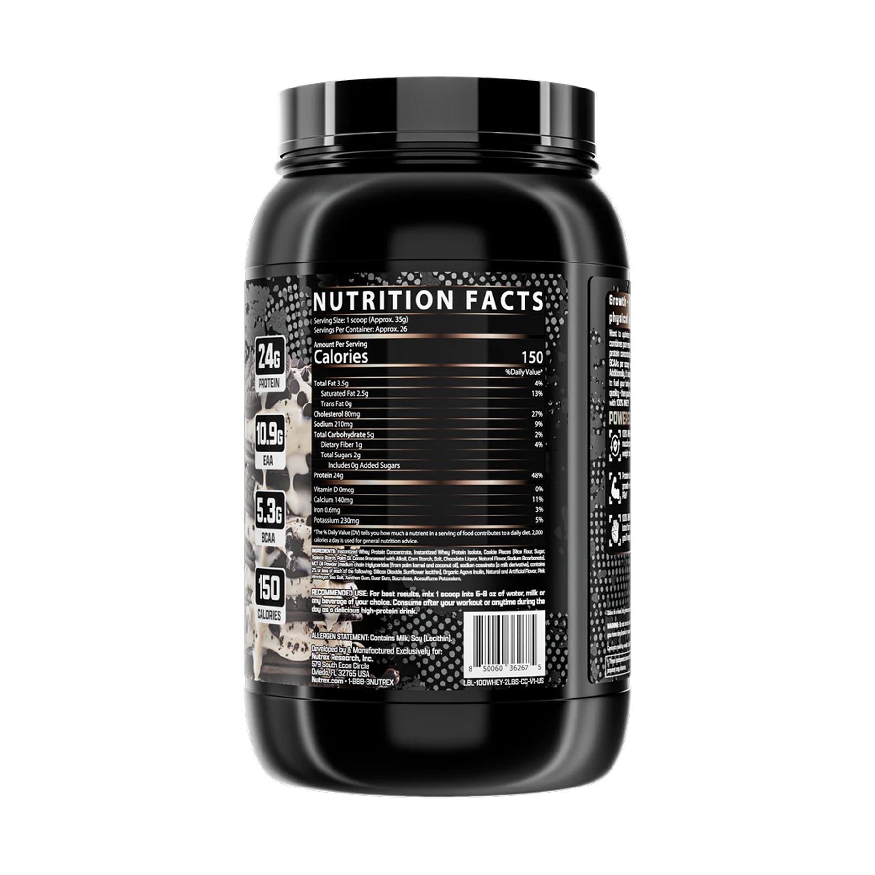 100% Whey - 910g Cookies & Cream фото2
