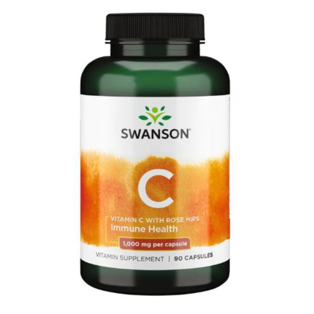 Vitamin C with Rose Hips 1000 mg - 90 caps фото1