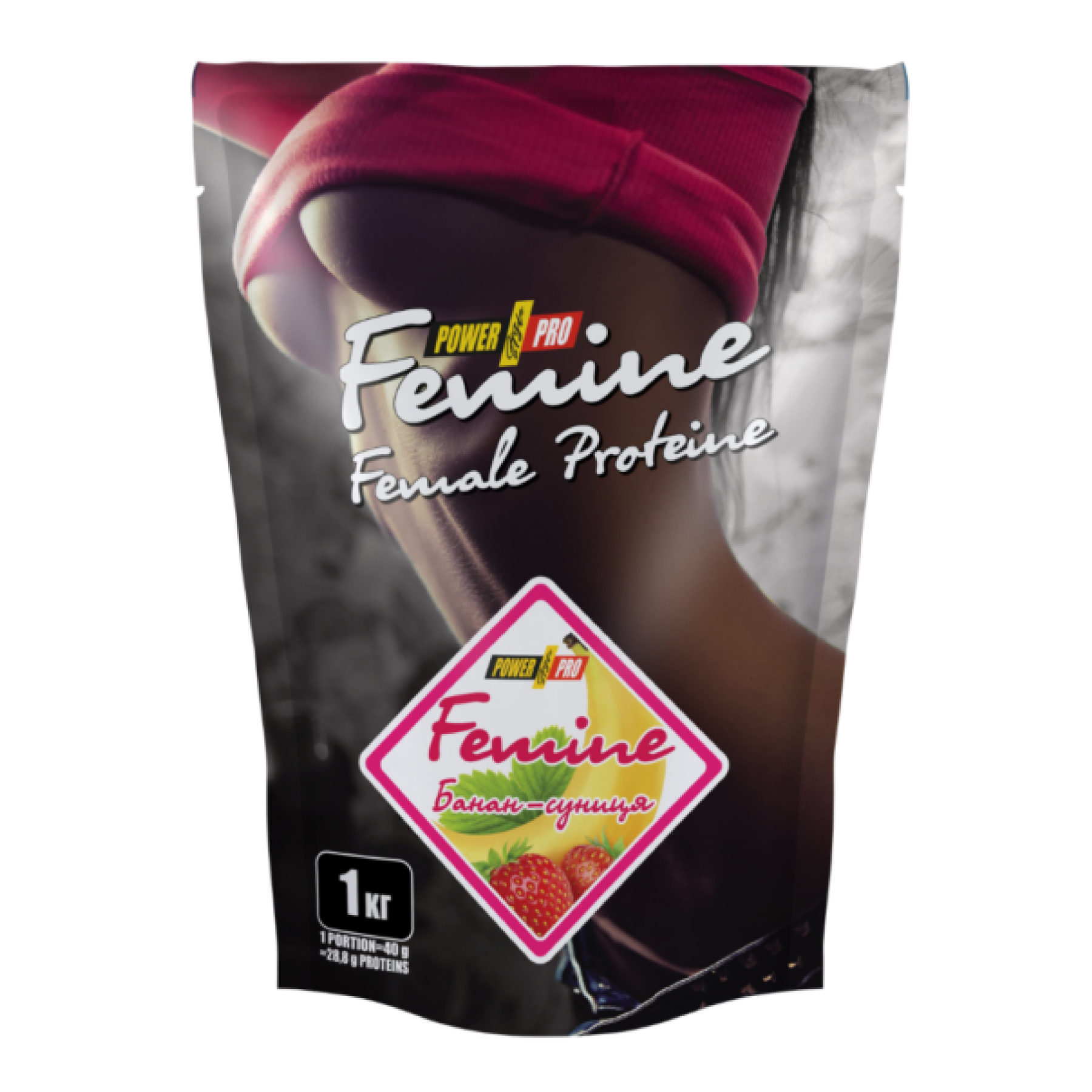 Femine Protein - 1000g Banan-Wild Strawberry фото1
