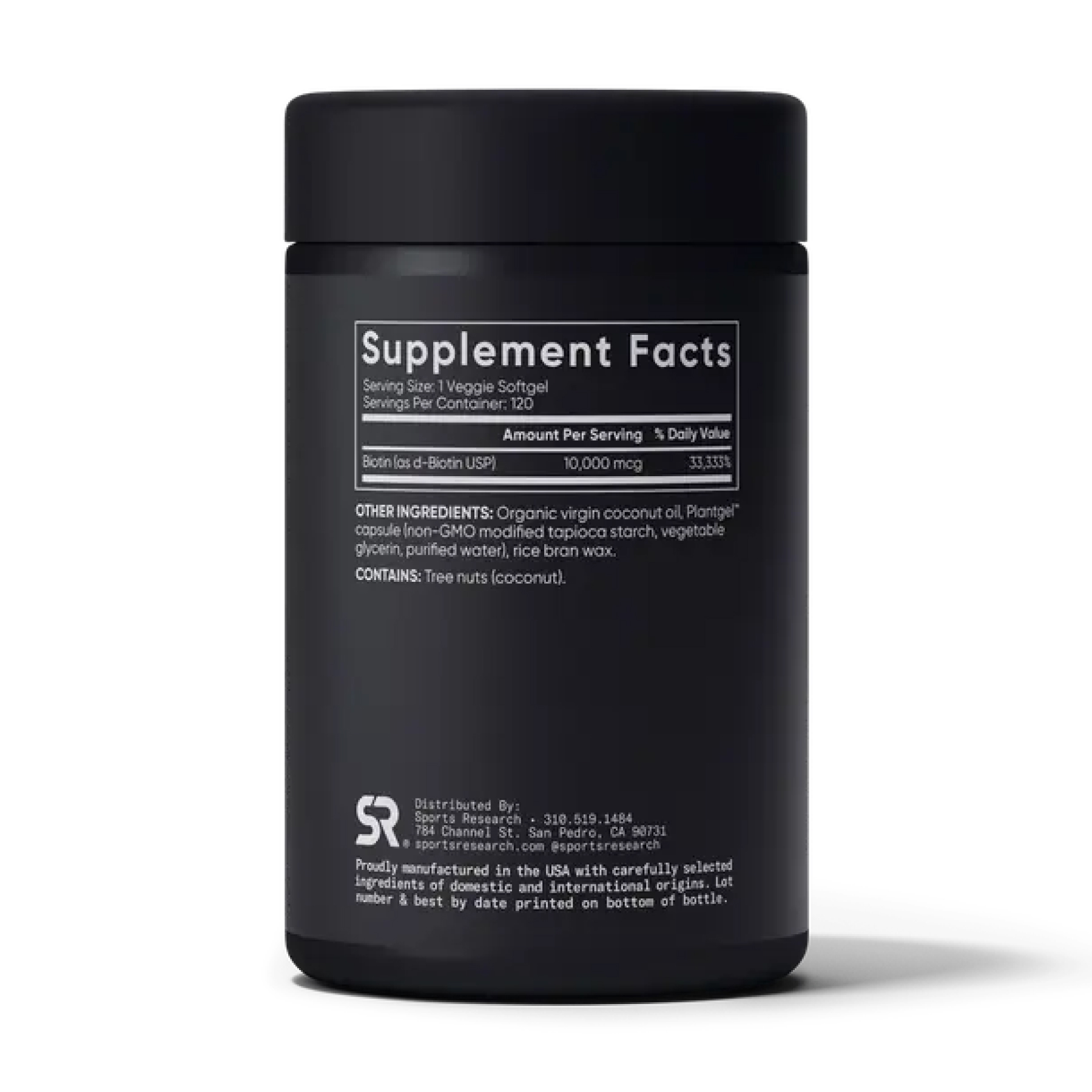 Biotin 10,000mcg - 120 veg softgels фото2